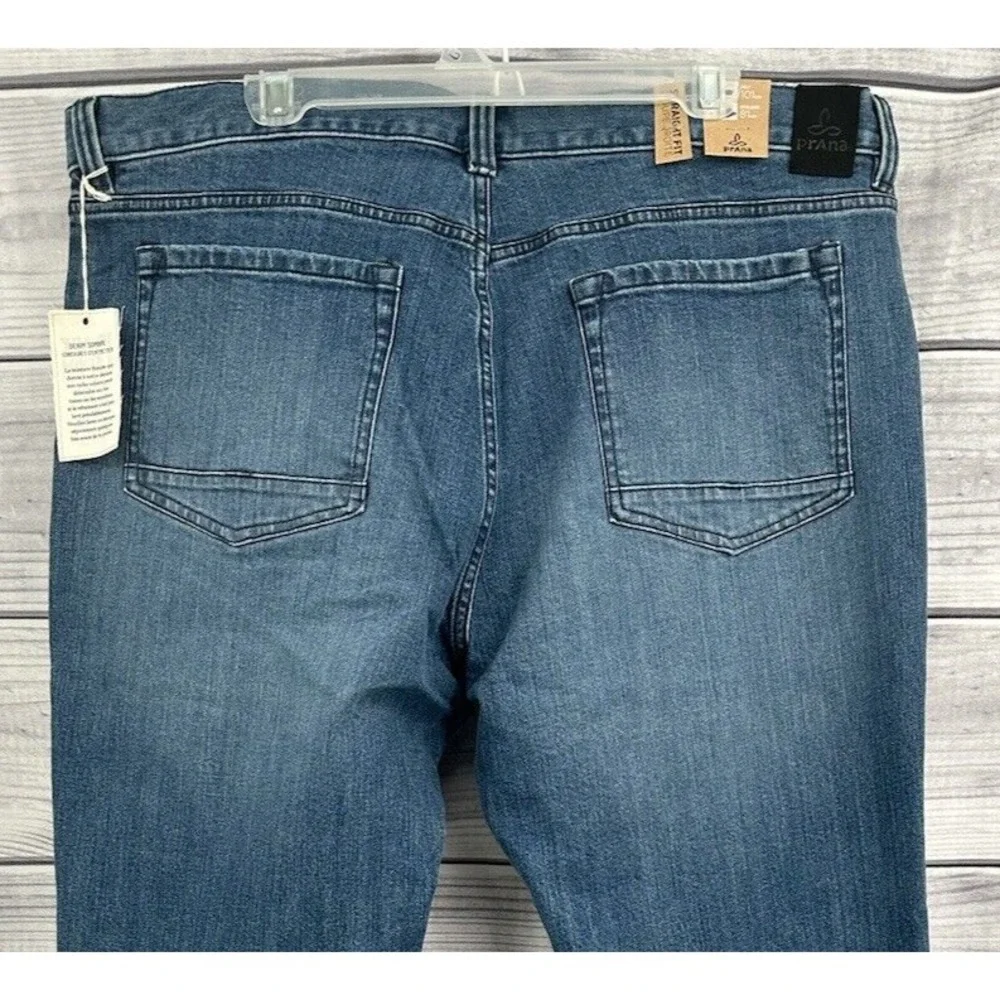 PRANA FEENER STRAIGHT FIT JEANS Men's 40 X 34 RINSE‎ WASH STRETCH